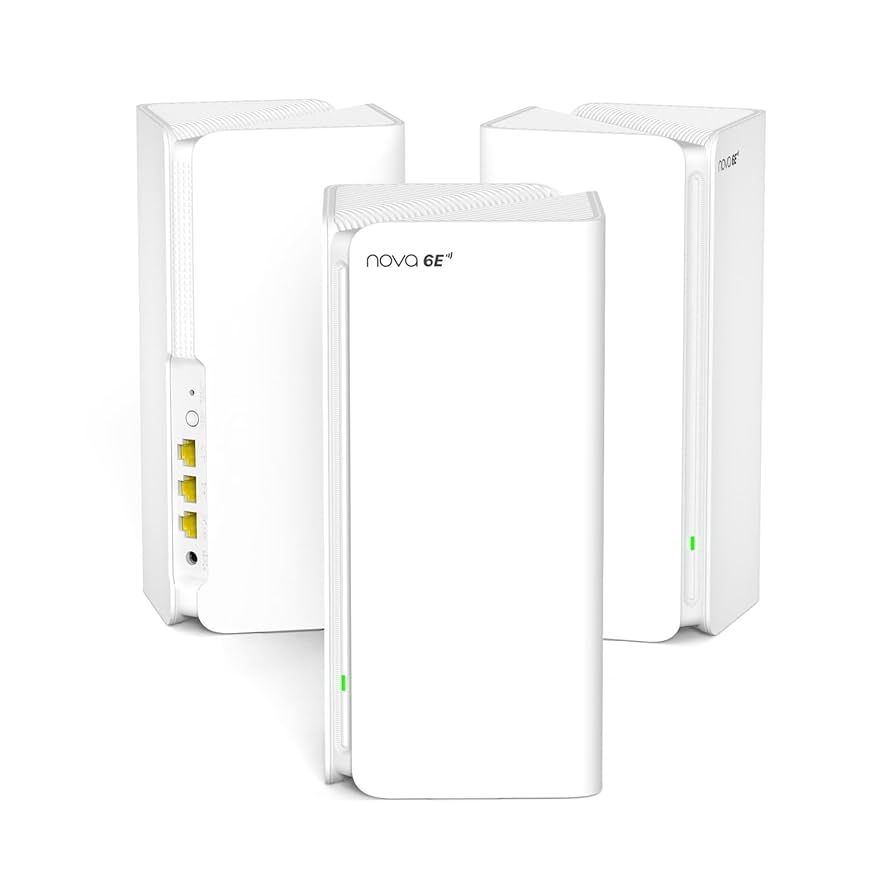 Tenda MX21 Pro(3-pack) Tri-band (2.4 GHz / 5 GHz / 6 GHz) Wi-Fi 6 (802.11ax) White Internal