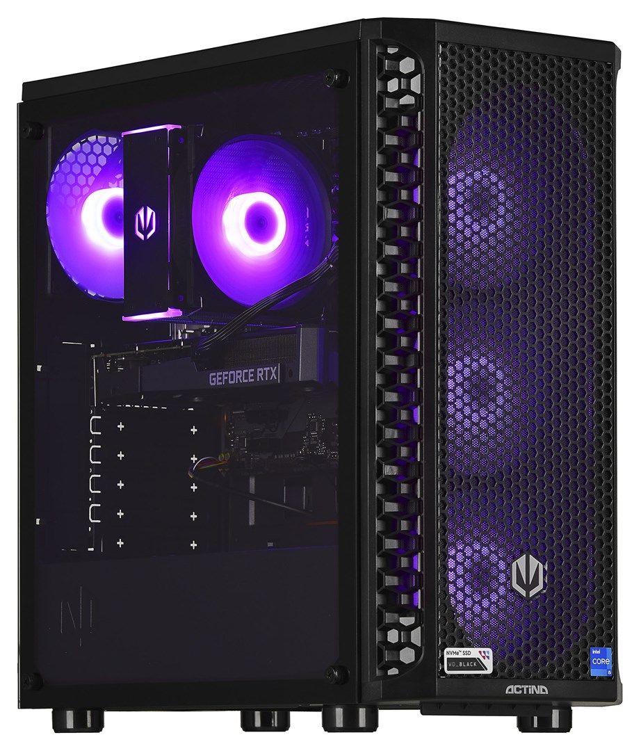 Desktop PC Actina KOMACNGIP0366, Intel Core i5-12400F (6 C / 12 T, 2.5 GHz - 4.40 GHz), 16 GB RAM, 1 TB SSD, NVIDIA GeForce RTX 5060 8 GB, Fara sistem de operare