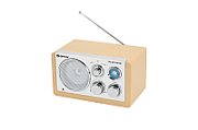Denver TR-63LW radio Personal Analog Bamboo  Silver