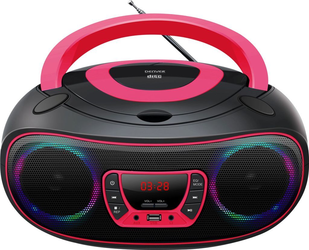 Denver TCL-212BT PINK CD player Portable CD player Black  Pink