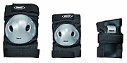Roces Extra Three Pack Skate Pads black-grey 301366 01 L