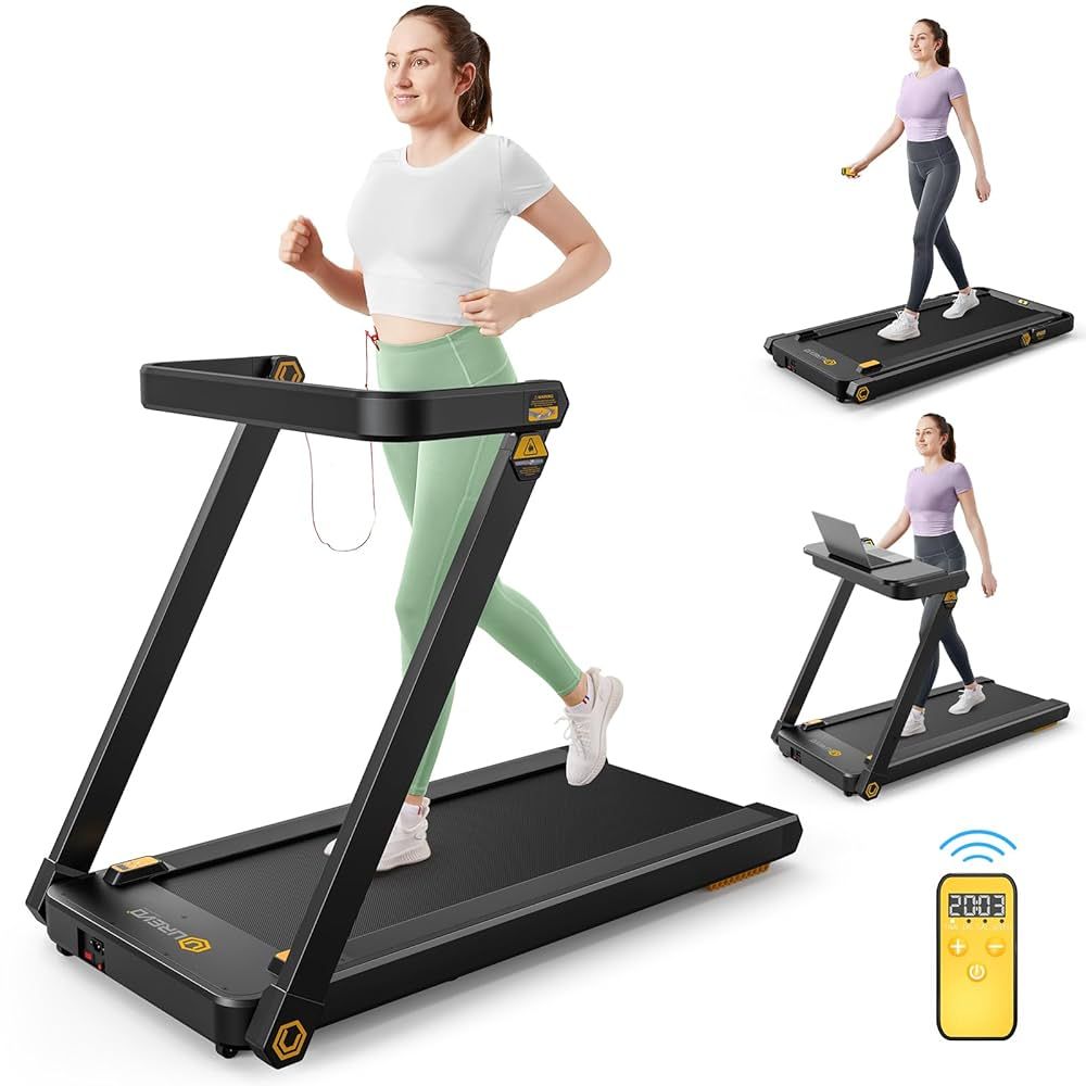 Treadmill with built-in work and exercise desk UREVO Foldi 3S