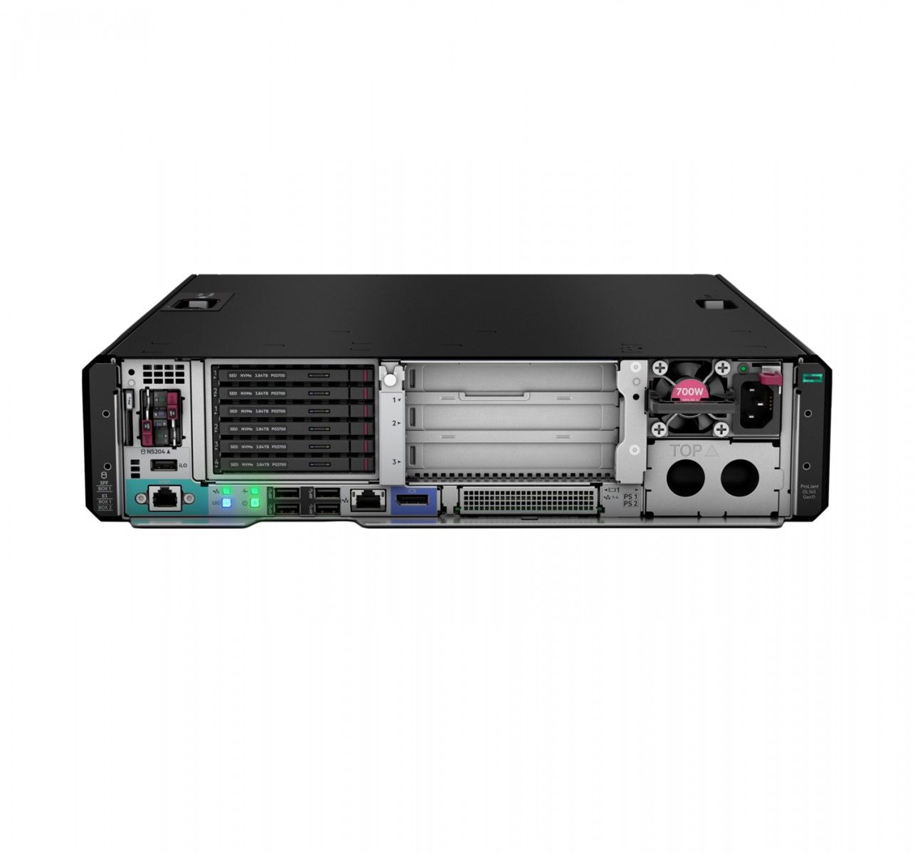 HPE ProLiant DL145 Gen11 8024P 2.4GHz 8c 1P 1x32GB-R 2SFF NS204i-u NC BCM5719 2x1000W PS EMEA Server