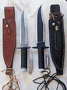 Cinema Classic Rambo I Large knife with leather scabbard CC-H1 360 mm Black