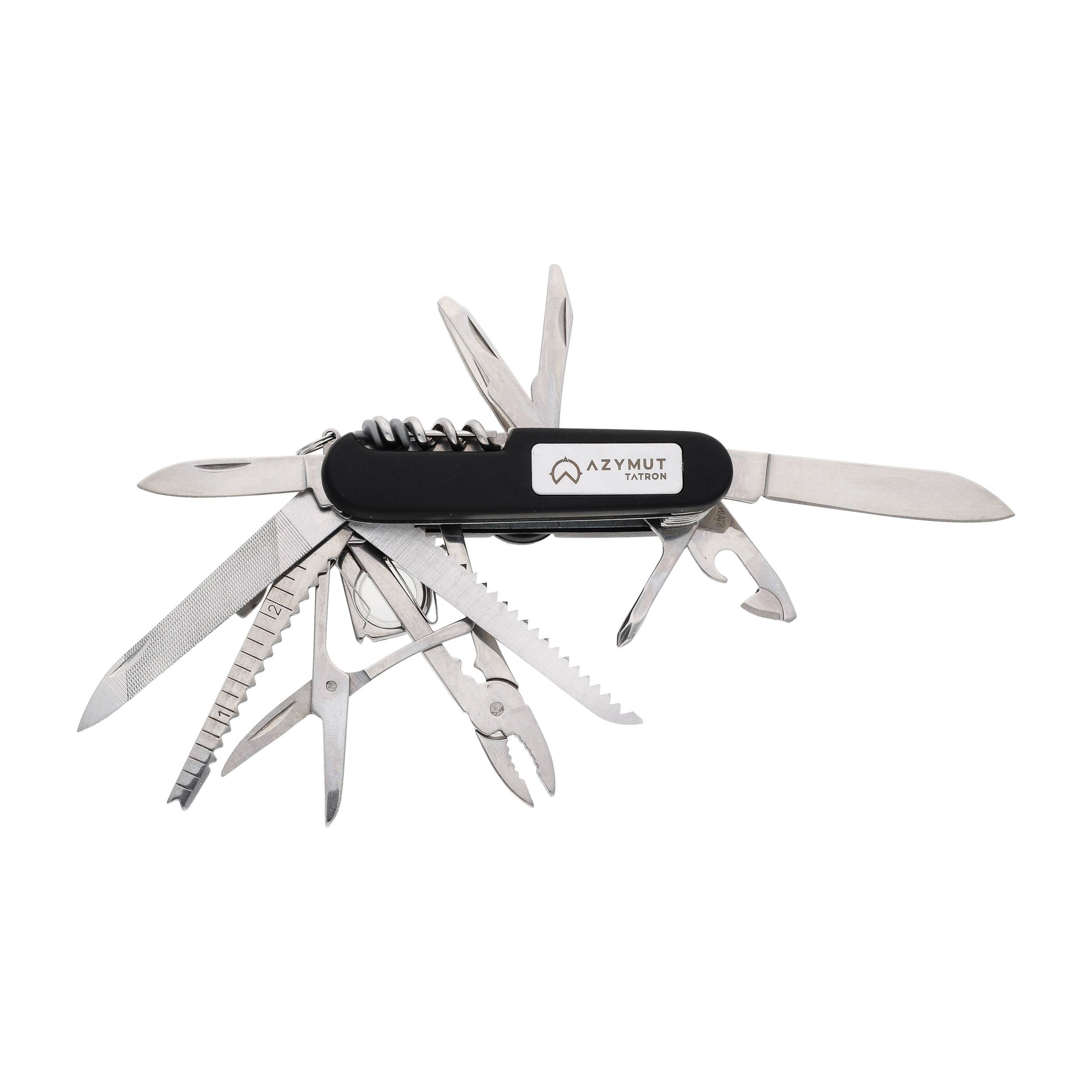 Pocket knife AZYMUT Tatron - 25 tools + belt pouch (HK20017BL)
