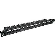 Alantec PK001 UTP cat.6 patch panel  24 LSA ports with 1U 19  shelf