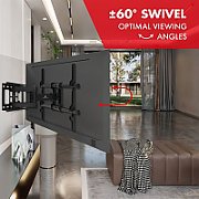 Maclean TV Mount  max VESA 600x400  32-85   60kg  horizontal and vertical angle adjustment  profile 65-390mm  black  MC-789