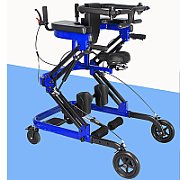 Walking frame rehabilitation with 4 wheels