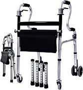 Four-wheel walker with seat function