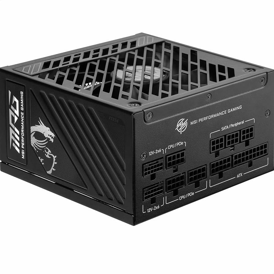 MSI MPG A1000GS 1000W PCIE5 80+ Gold power supply (306-7ZPFX11-CE0)