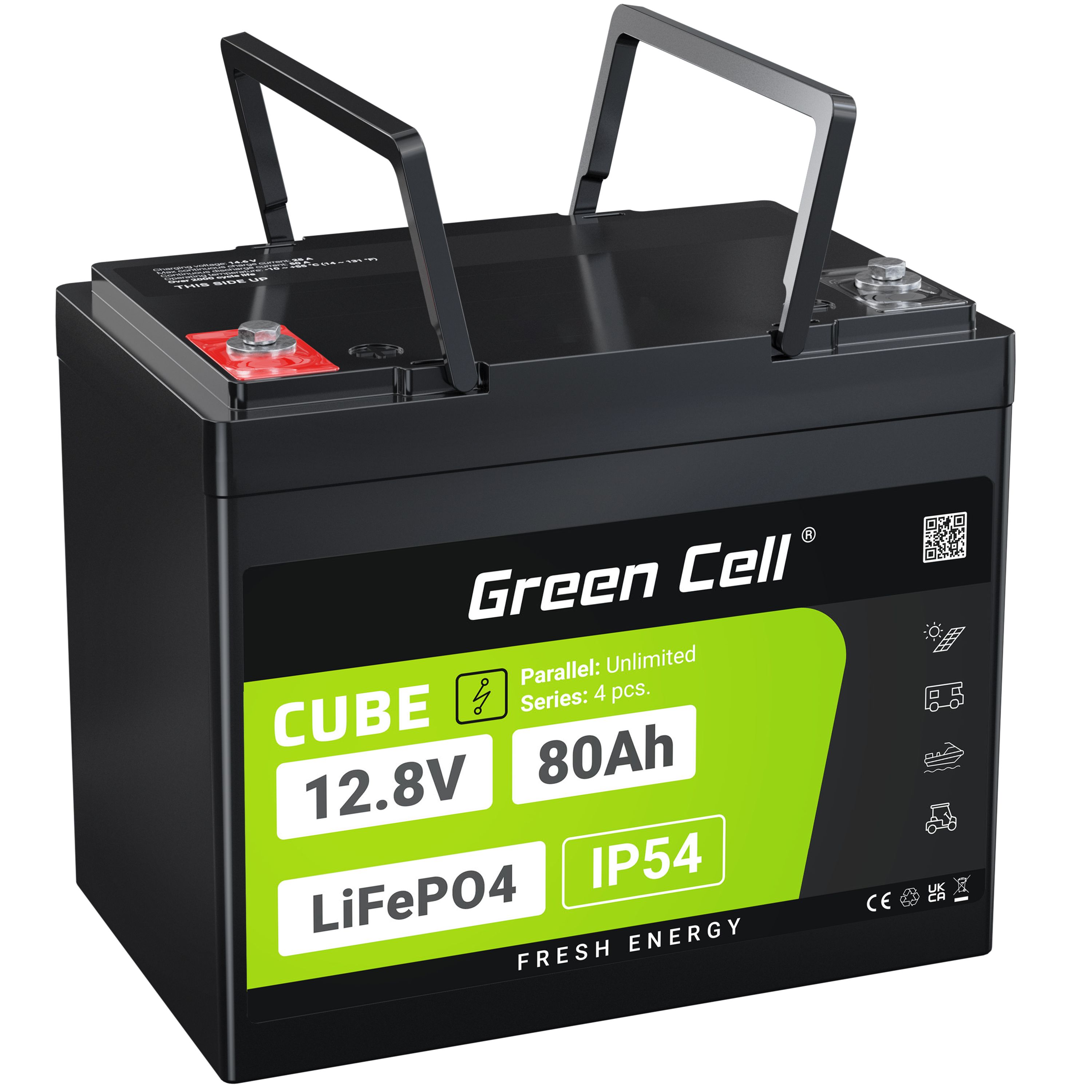 Green Cell LFPGC12V80AH UPS battery Lithium Iron Phosphate (LiFePO4) 12.8 V