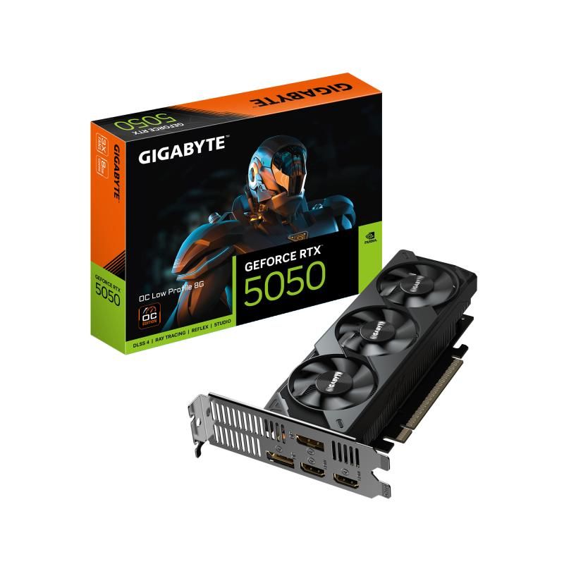 Placa Video GIGABYTE GEFORCE RTX 5050 OC LOW PROFILE 8GB GDDR6 128 bit, PCIE 5.0, 1x DP 2.1 1x DP 1.4a 2x HDMI