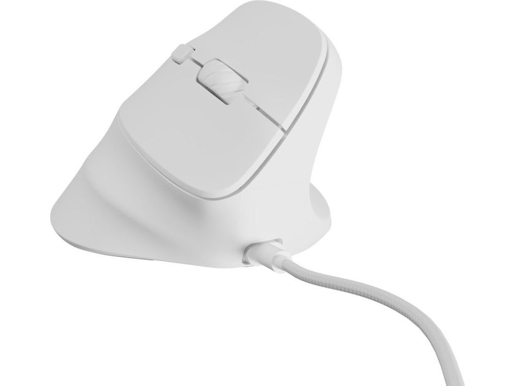 NATEC Vertical mouse Crake 2 pro optical 12800dpi programmable white