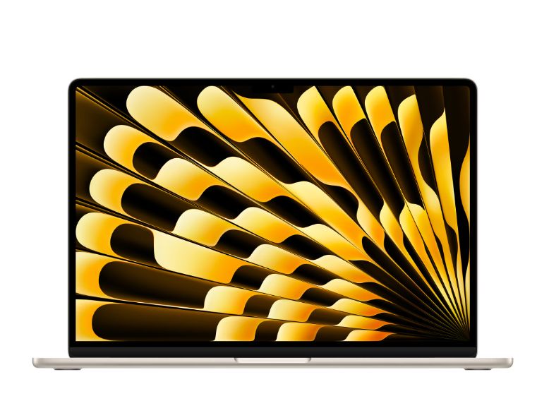 Laptop Apple MacBook Air MW0W3RO/A, 15.3 inch 2880 x 1864, Apple M4 10-Core (10 C / 10 T), 16 GB RAM, 256 GB SSD, Apple 10-Core GPU, Mac OS, Starlight