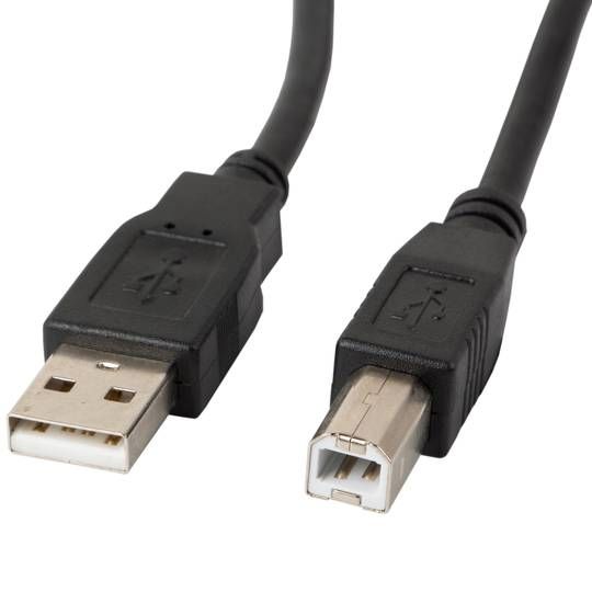 LANBERG USB-A M USB-B M 2.0 cable 0.5m black ferrite