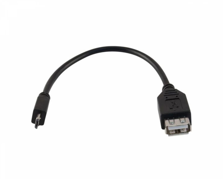 LANBERG usb micro-B M USB-A F 2.0 cable 0.15m OTG black