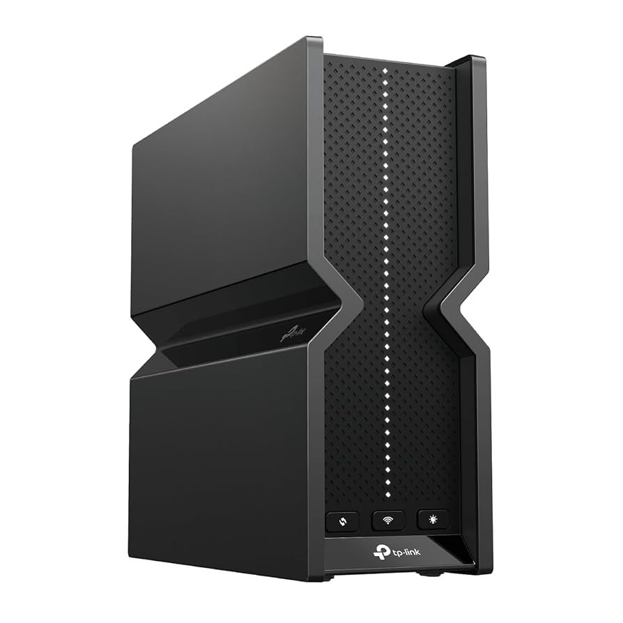 TP-LINK BE15000 Tri Band Wi-Fi 7 Router SPEED: 688 Mbps at 2.4 GHz + 2882 Mbps at 5 GHz + 11528 Mbps at 6 GHz SPEC: 6× Internal Antennas, Quad-Core CPU, 1*10Gbps WAN port +1*2.5 Gbps LAN port+3*1 Gbps LAN port, 1*USB 3.0 Port, MLO, 4096-QAM, OFDMA,HE160 on 5GHz, HE320 on 6GHz FEATURE: Tether App, WPA3