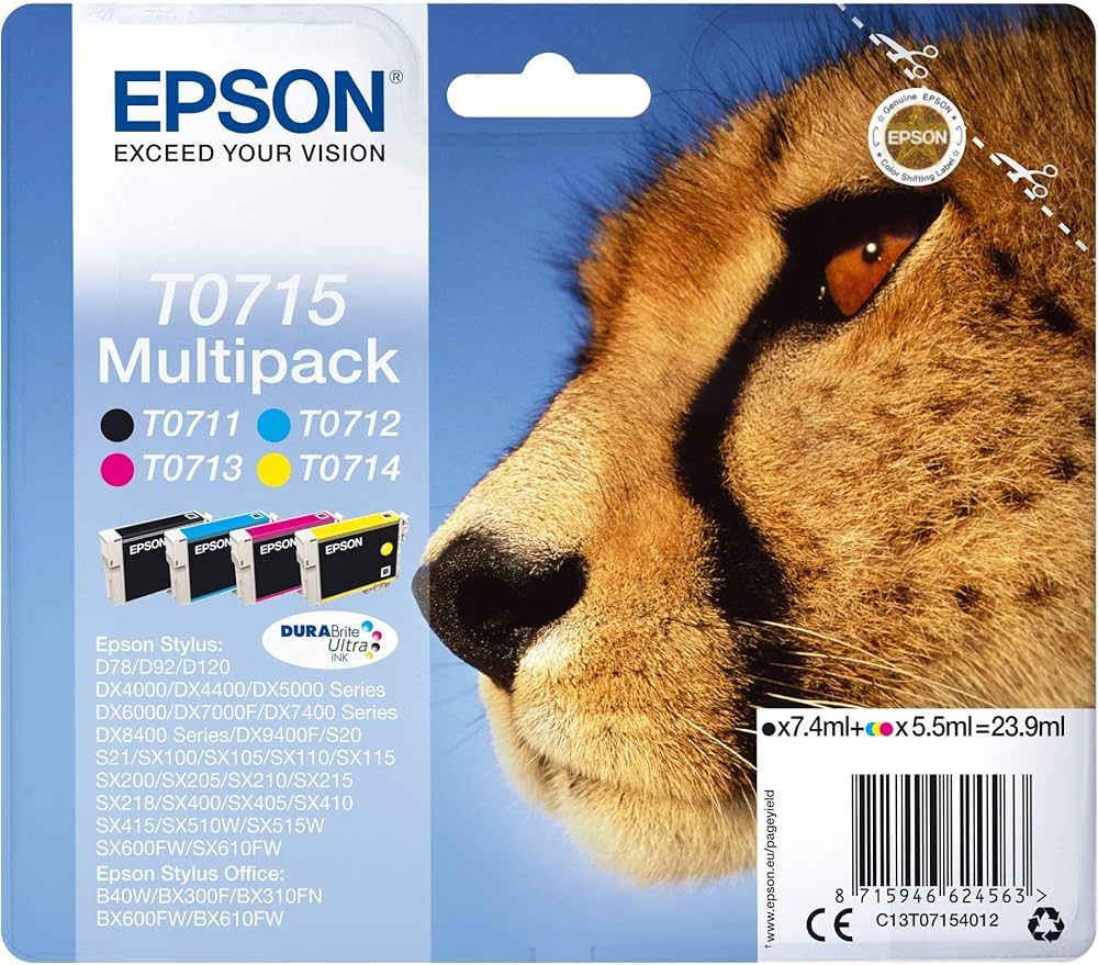 Epson Multipack 4-Coulered T0715 DURABrite Ultra Ink