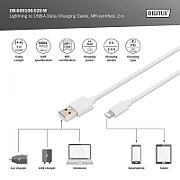 Digitus DB-600106-020-W cablu Lightning 2 m Alb