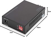 Digitus DN-82150 convertoare media pentru rețea 1000 Mbit/s 850 nm Multimodală Negru