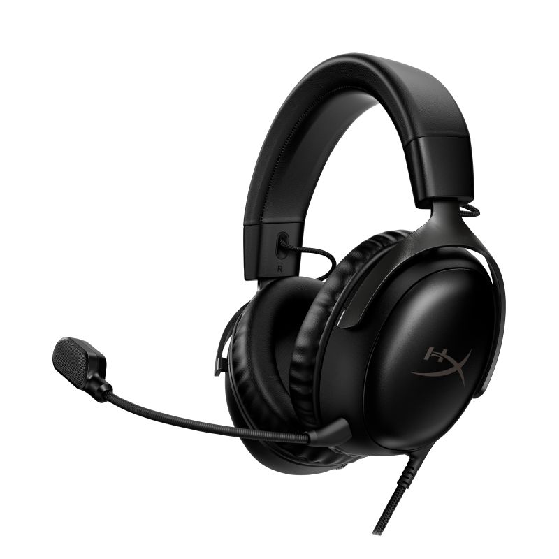 Căști HyperX Cloud III cu fir, cu microfon, minijack 3,5mm + USB, negre