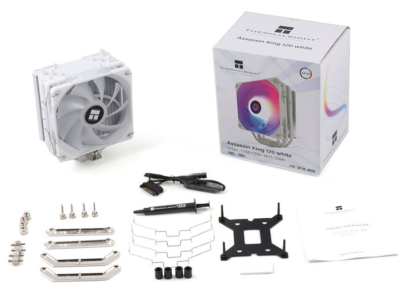 COOLER Thermalright  Assassin King 120 SE Argb  skt. Intel si AMD, racire cu aer, vent. 120mm, 1550 rpm, 5 heatpipe, inaltime 148mm, ARGB, gri, Assassin King 120 SE ARGB   (timbru verde 0.8 lei)