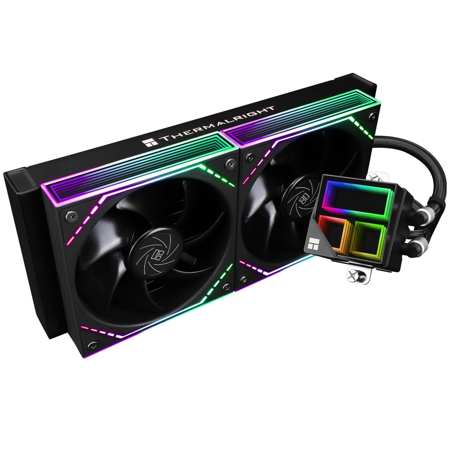 COOLER Thermalright  Frozen Infinity 240 , skt. Intel si AMD, racire cu lichid, 2 x 120mm, 2000 RPM, ARGB adresabil, negru  Frozen Infinity 240 Black  (timbru verde 2.00 lei)