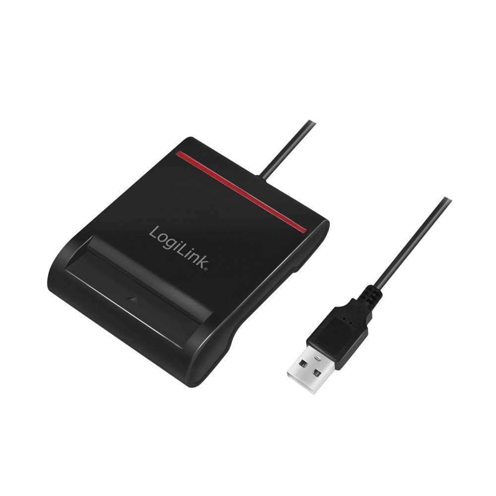 CITITOR DE CARDURI LOGILINK, pentru smart ID, USB 2.0, 0.9m, negru,  CR0047 