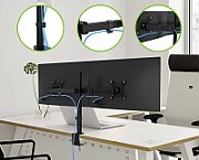 Techly ICA-LCD 482-D sistem montare monitor/stand 68,6 cm (27 ) Birou Negru