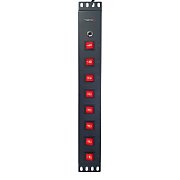 Techly I-CASE STRIP-815I unități de distribuție a energiei electrice (PDU) 8 ieșire(i) AC 1.5U Negru