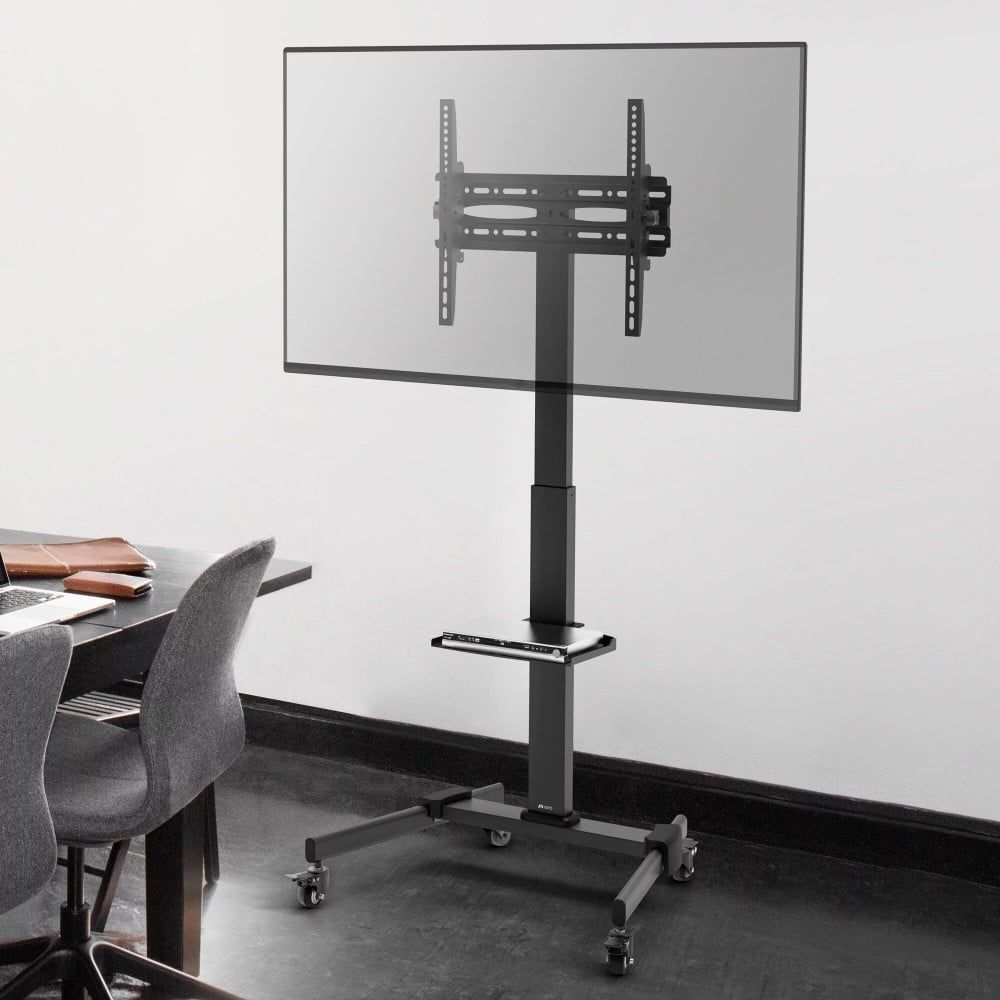 Techly ICA-TR21L cărucioare și standuri pentru multimedia Negru Ecran plat Raft pe roți multimedia