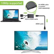 Techly IDATA HDMI-VGA3 adaptor pentru cabluri video Negru