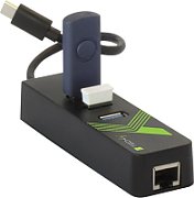 Techly IDATA USB-ETGIGA-3C2 stații de andocare și replicatoare de porturi pentru calculatoare portabile USB 3.2 Gen 1 (3.1 Gen 1) Type-C Negru