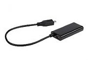 CABLU video GEMBIRD, adaptor Micro-USB (T) la HDMI (M), 16cm, rezolutie maxima Full HD (1920 x 1080) la 60Hz, conecteaza smartphone cu mufa 5-pin MHL la TV, negru, \ A-MHL-002\  (include TV 0.06 lei)