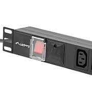 Lanberg Power Distribution Unit (PDU) 19  1U 10A 2m 5x Schuko Outlets Black C14