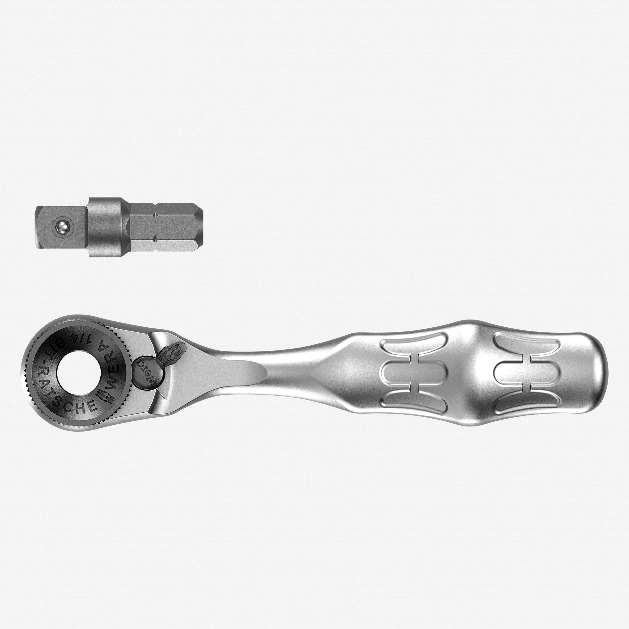 Handle for bits 1/4  with ratchet
