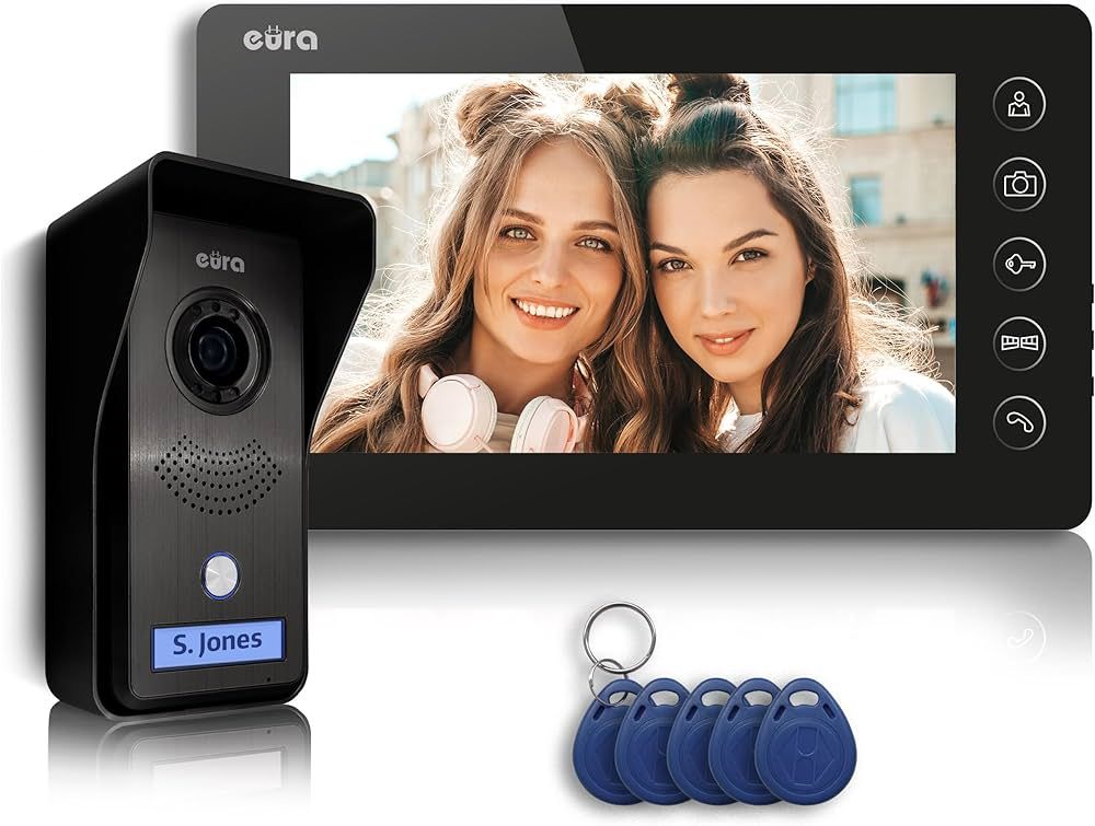 Video door phone EURA VDP-76A3 black monitor