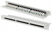 PATCH PANEL 24 PORT 1U 19  CAT.5E UTP WITH CABLE ORGANIZER GRAY LANBERG