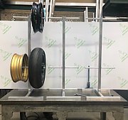 Four-wheel aluminium stand