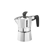 Pedrini Coffee Maker polished Aluminum 3 Cups silver black (9083-3) (90833)