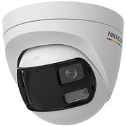 Camera de supraveghere Turret 3K Hikvision DS-2CE72KF3TP-DLS, lentila duala fixa 2.8mm, iluminare min: 0.0005 Lux @ (F1.0, AGC ON), 0 Lux cu lumina alba: 40m, IR: 40m, microfon incorporat, alimentare: 12 VDC ± 25%, max. 8.9 W, protectie: IP67, dimensiuni: Ø130.11 mm × 109.2 mm, greutate: 570g