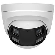 Camera de supraveghere Turret 3K Hikvision DS-2CE72KF3TP-DLS, lentila duala fixa 2.8mm, iluminare min: 0.0005 Lux @ (F1.0, AGC ON), 0 Lux cu lumina alba: 40m, IR: 40m, microfon incorporat, alimentare: 12 VDC ± 25%, max. 8.9 W, protectie: IP67, dimensiuni: Ø130.11 mm × 109.2 mm, greutate: 570g