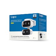 Camera Dual Lens Indoor/Outdoor TP-Link, senzor 1/2.8  Progressive Scan CMOS Starlight Sensor, lentile fixe: Focal Length: 2.8 mm, Aperture: F1.6, lentile PT: Focal Length: 6.0 mm, Aperture: F1.6, night vision 850 nm IR LED (40 ft / 12 m), rezolutie maxima 2304 × 1296 px, frame rate 15 fps, zoom