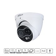 Dahua TPC-DF1241-B3F4-DW-S8 Cameră termografică, 256x192, 4MP vizuală, IR 30m, AI, PoE, IP67