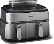 RESIGILAT: Philips Airfryer NA555 00 Dual Basket 9L 2750W silver (NA555/00)
