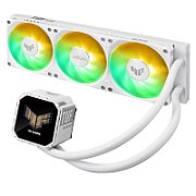 Cooler Procesor ASUS TUF GAMING LC III 360 ARGB LCD ALB, marime radiator 397mm, 3x120mm, viteza ventilatoare 650-2600 RPM +/- 10%, Suport AMD: AM5 AM4, suport INTEL: LGA 1851/1700/1200