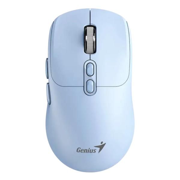 MOUSE Genius  NX-8080S , PC sau NB, wireless 2.4GHz, Bluetooth, optic, 1600 dpi, butoane/scroll 6/1, acumulator, buton Copilot, albastru deschis,  31030042402  (timbru verde 0.18 lei) 4710268262480