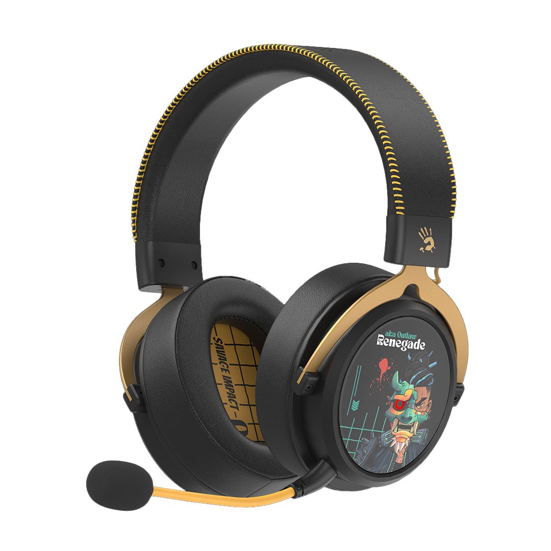 Casti gaming Bloody Bluetooth v5.3 + 2.4GHz + Wired Multi-Mode Connection Headset Renegade Midnight  MR595 Renegade Midnight (timbru verde 0.8 lei) 4711421 000314