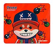 MousePAD A4TECH - gaming, Bloody  BP-45  Proxy Boom Fire, cauciuc si material textil, 451 x 400 x 5 mm, imagine,  BP-45 Proxy Boom Fire  4711421 000956
