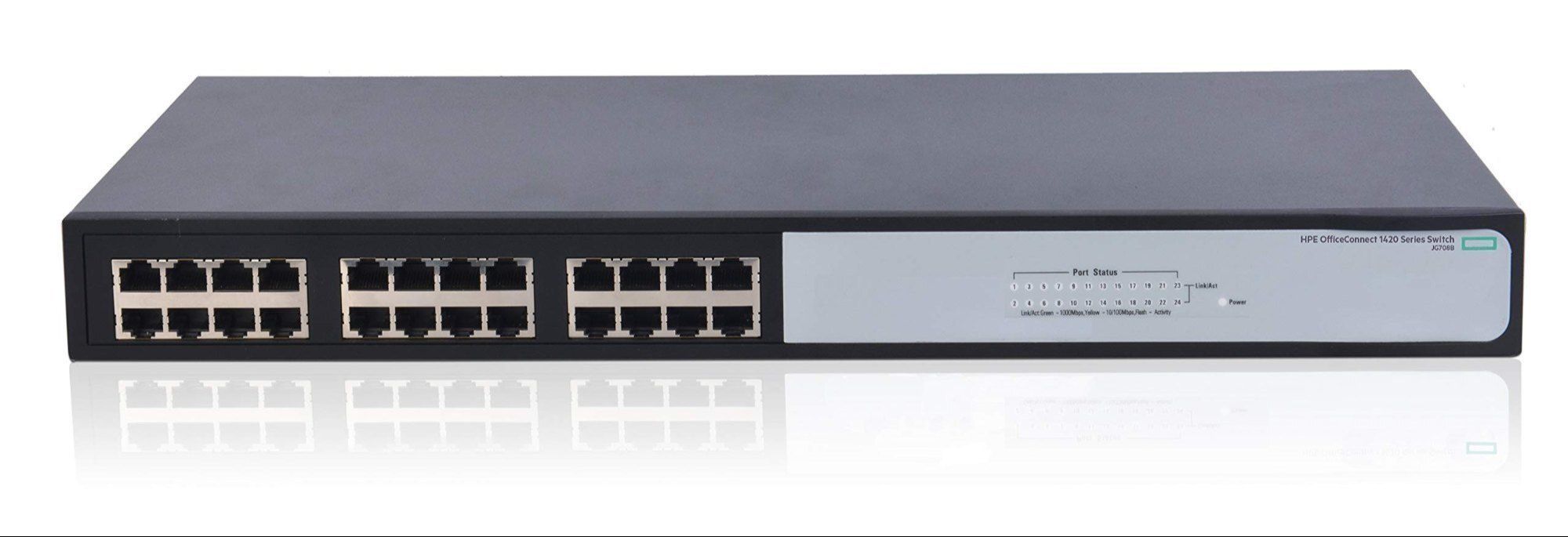 Hewlett Packard Enterprise OfficeConnect 1420 24G Fara management Gigabit Ethernet (10/100/1000) 1U Negru